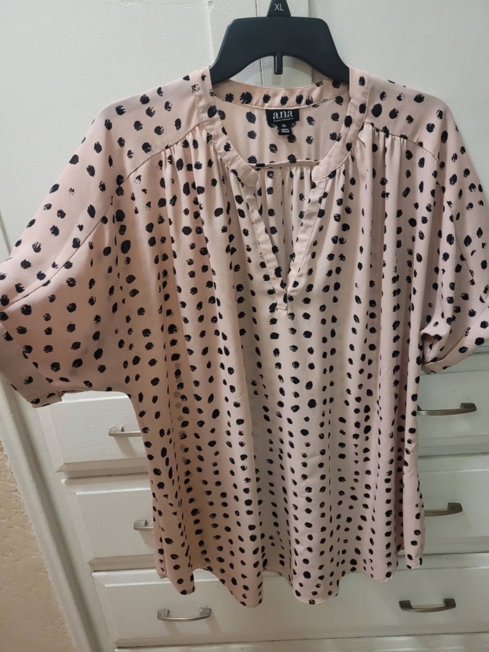 Pink polkadot blouse - Picture 2 of 3